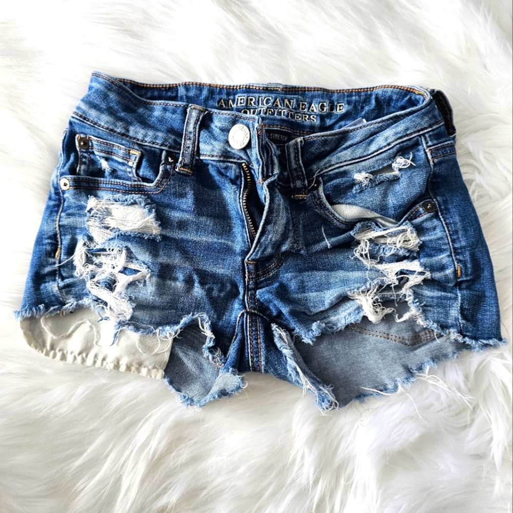 American Eagle Denim cutoff shorts, Size 00